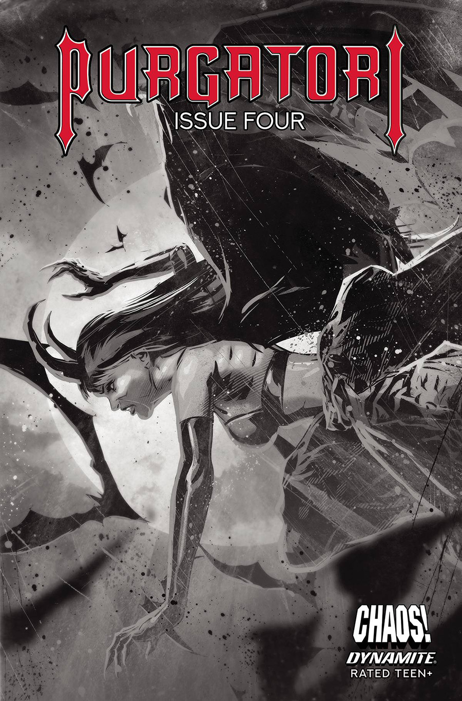 Purgatori Vol 4 #4 Cover E Incentive Szymon Kudranski Black & White Cover
