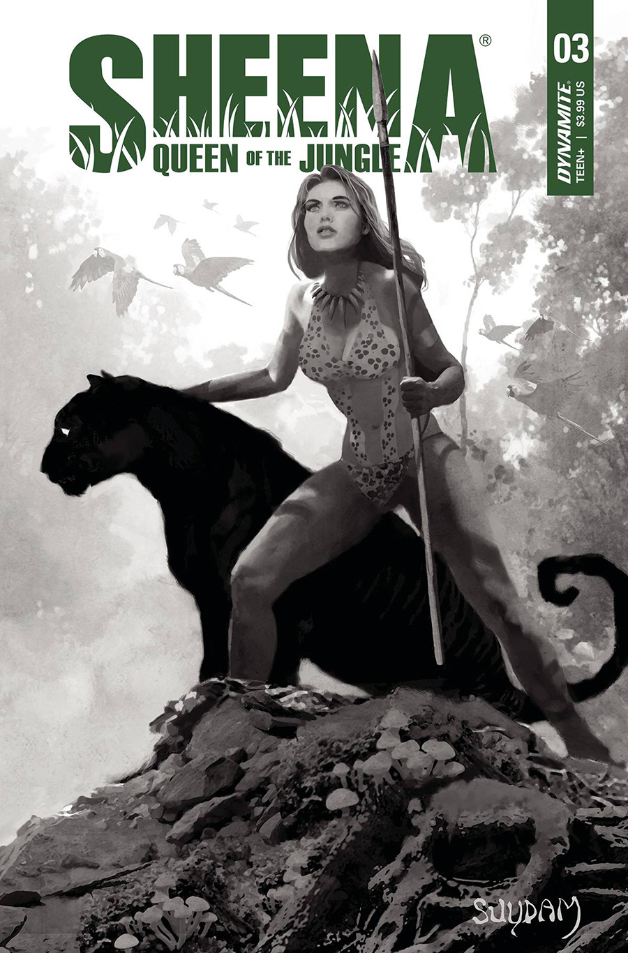 Sheena Queen Of The Jungle #3 Cover I Incentive Arthur Suydam Black & White Cover