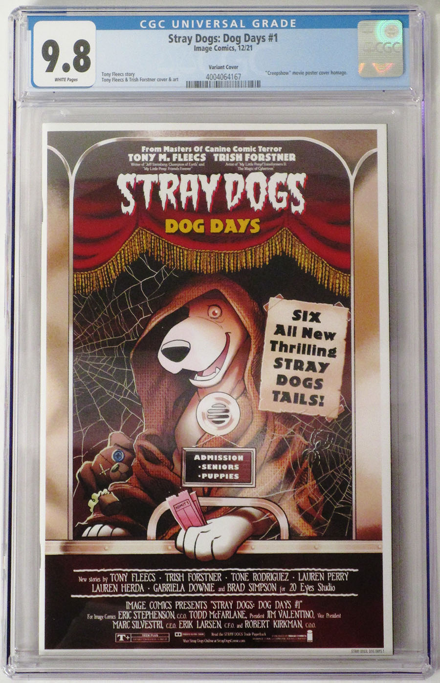 Stray Dogs Dog Days #1 Cover G DF Variant Trish Forstner & Tony Fleecs Horror Movie Cover CGC Graded 9.8