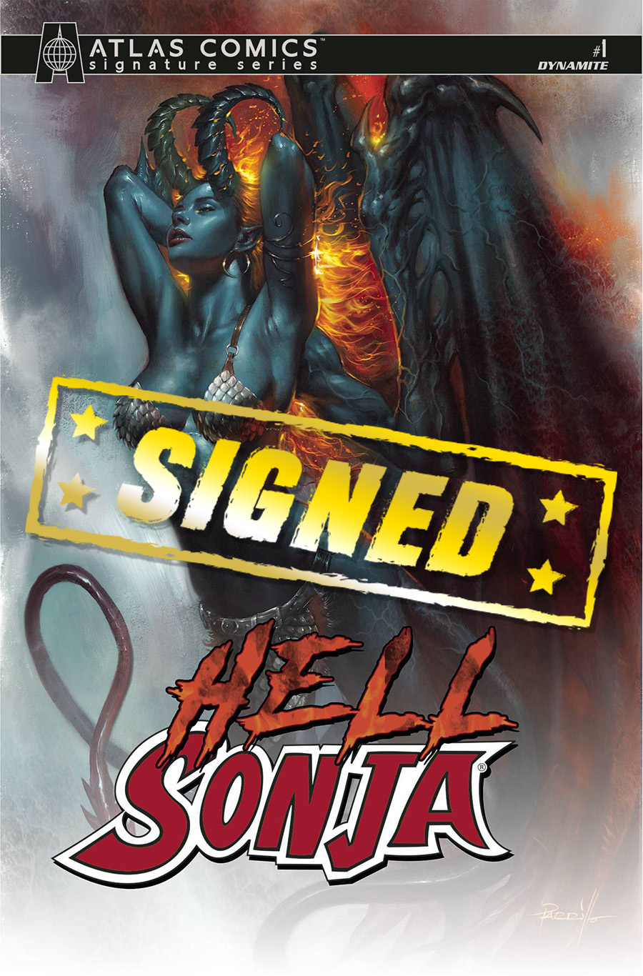 Hell Sonja #1 Cover L Atlas Comics Signature Series Signed By Christopher Hastings