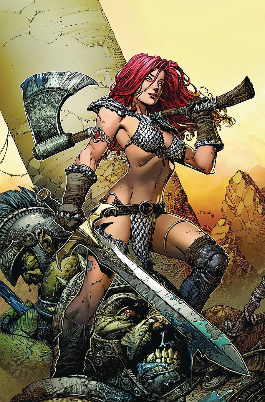 Red Sonja Price Of Blood #1 Cover Z-A David Finch Special Edition Virgin Crowdfunder Cover