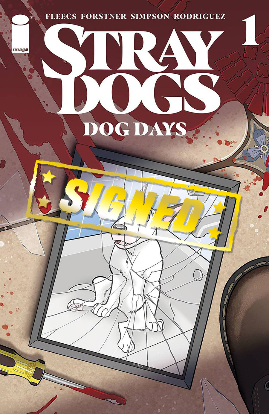 Stray Dogs Dog Days #1 Cover D DF Regular Trish Forstner & Tony Fleecs Cover Signed By Tony Fleecs