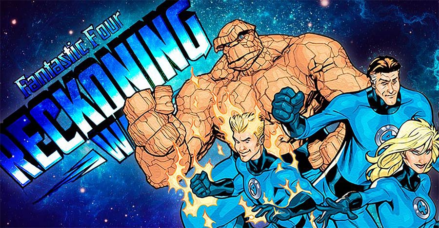 Fantastic Four Reckoning War Alpha #1 (One Shot) Cover F DF Gold Signature Series Signed By Dan Slott