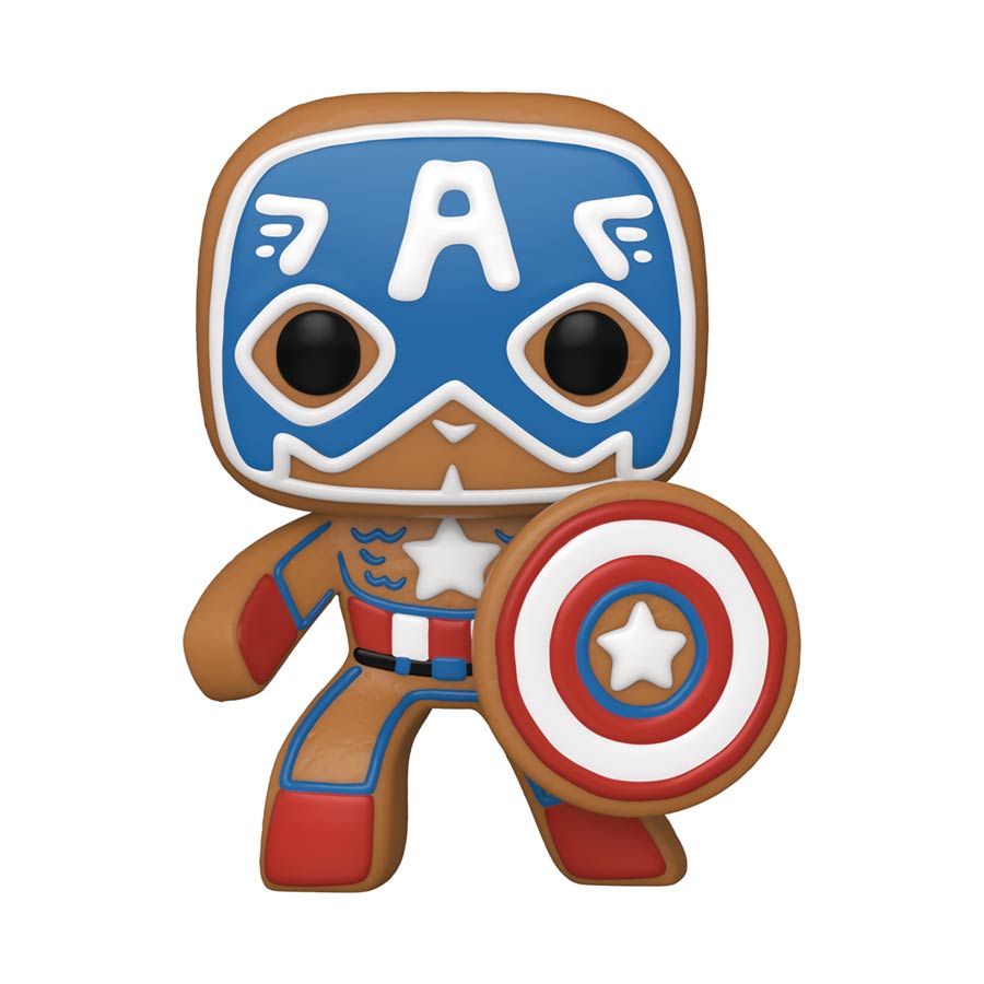 POP Marvel Holiday Captain America Vinyl Bobble Head