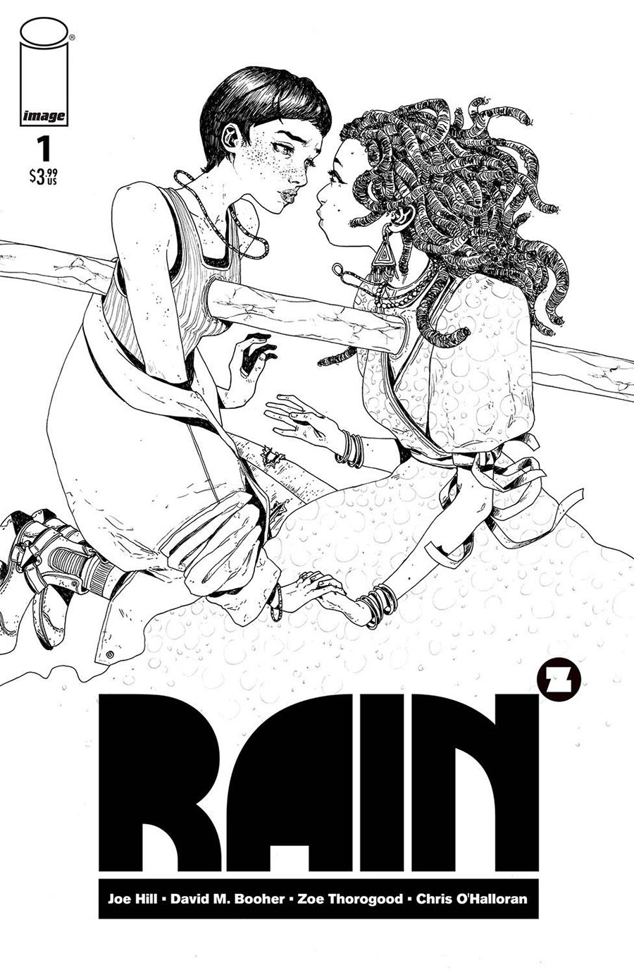 Joe Hills Rain #1 Cover F Incentive Zoe Thorogood Sketch Cover