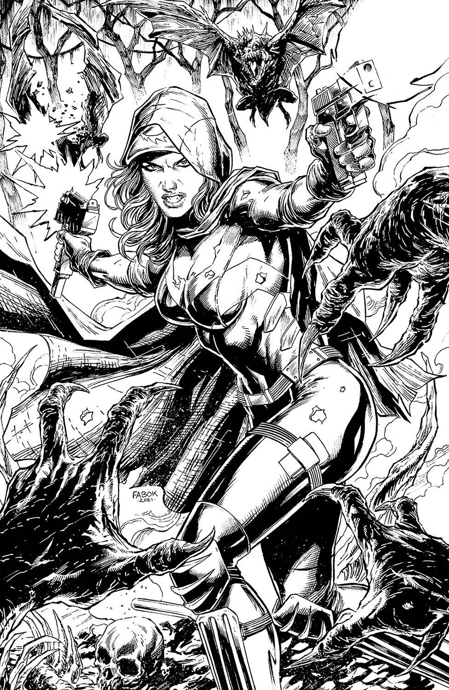 Nocterra #7 Cover F Incentive Jay Fabok Black & White Virgin Cover