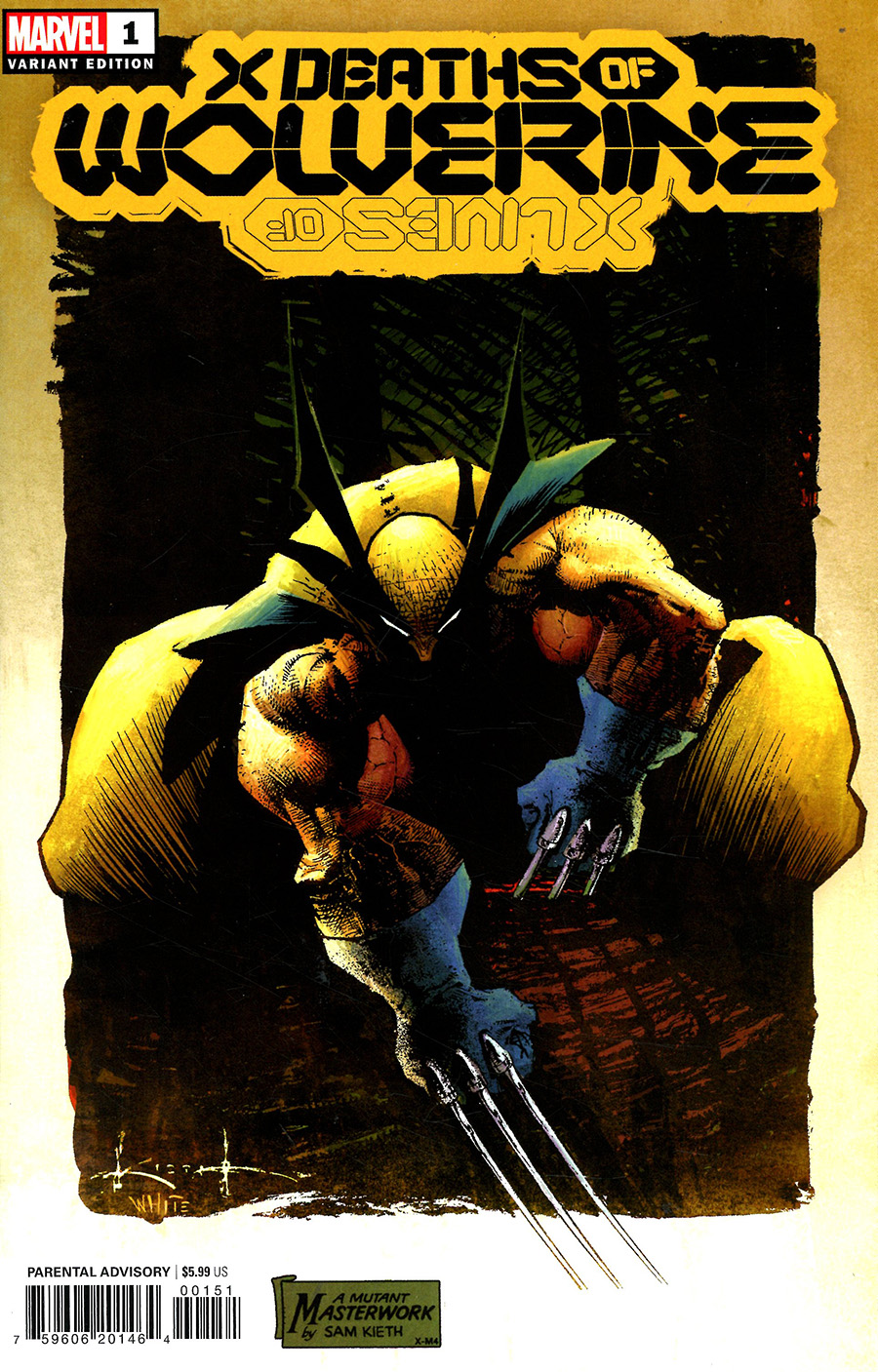 X Deaths Of Wolverine #1 Cover K Incentive Sam Kieth Hidden Gem Variant Cover