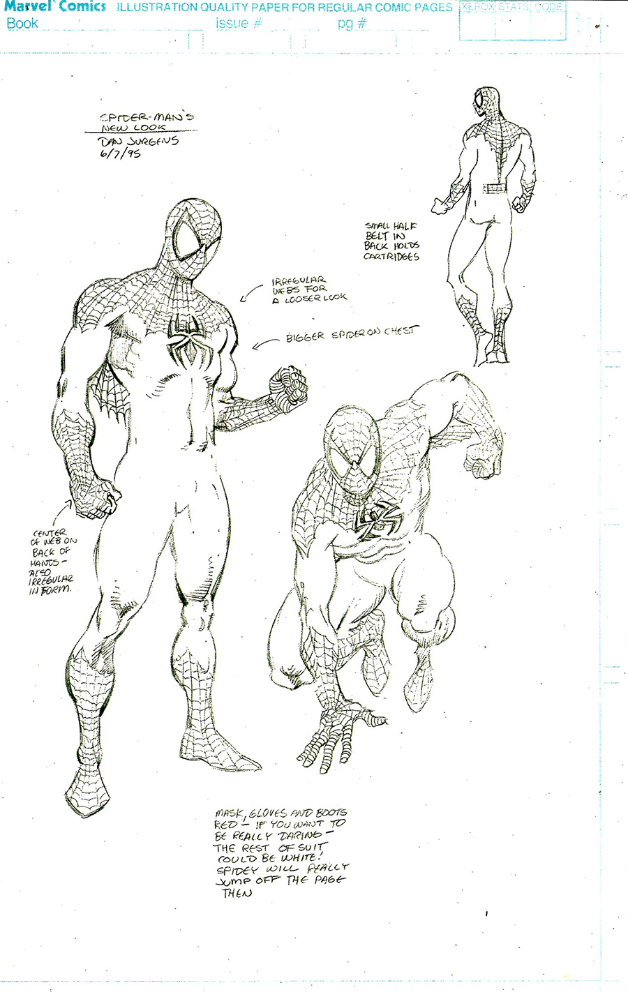 Ben Reilly Spider-Man #1 Cover F Incentive Dan Jurgens Design Sketch Variant Cover