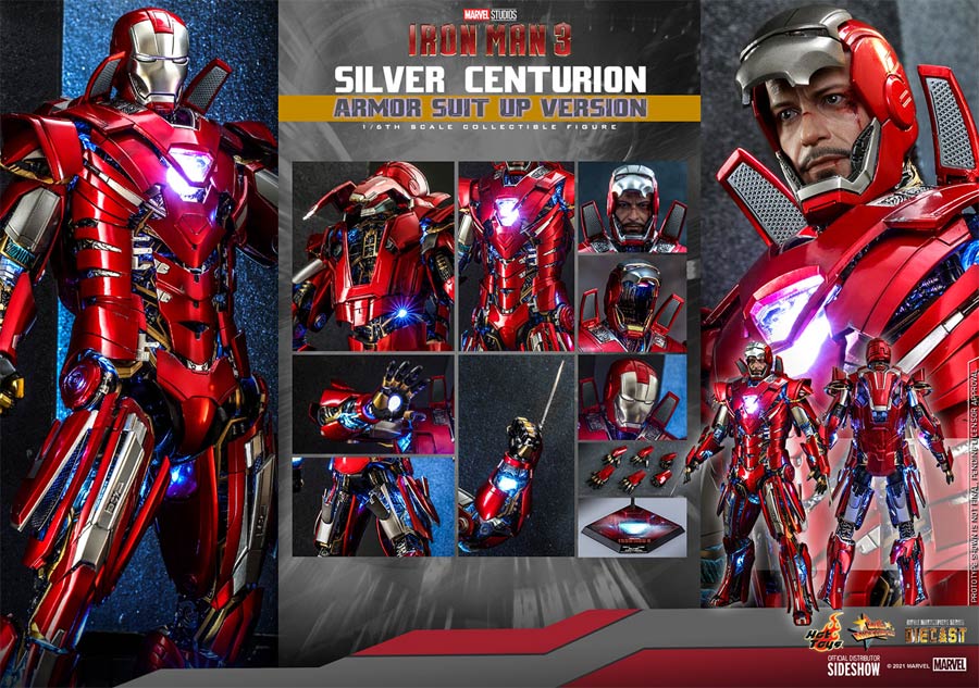 Marvel Iron Man 3 Silver Centurion (Armor Suit Up Version) Sixth Scale Action Figure