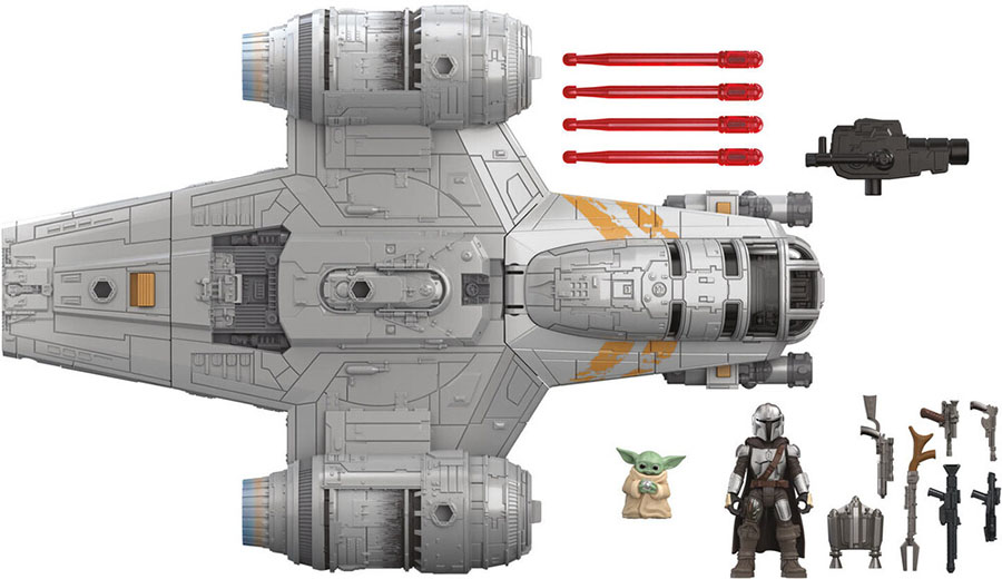 Star Wars Mission Fleet Expedition Class The Mandalorian Razorcrest With The Mandalorian And The Child Action Figure