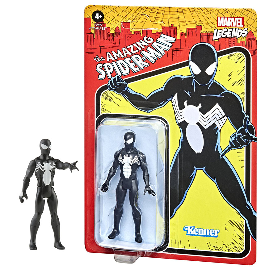 Marvel Vintage Series 2021 3.75-Inch Action Figure Wave 4 - Spider-Man Black Costume