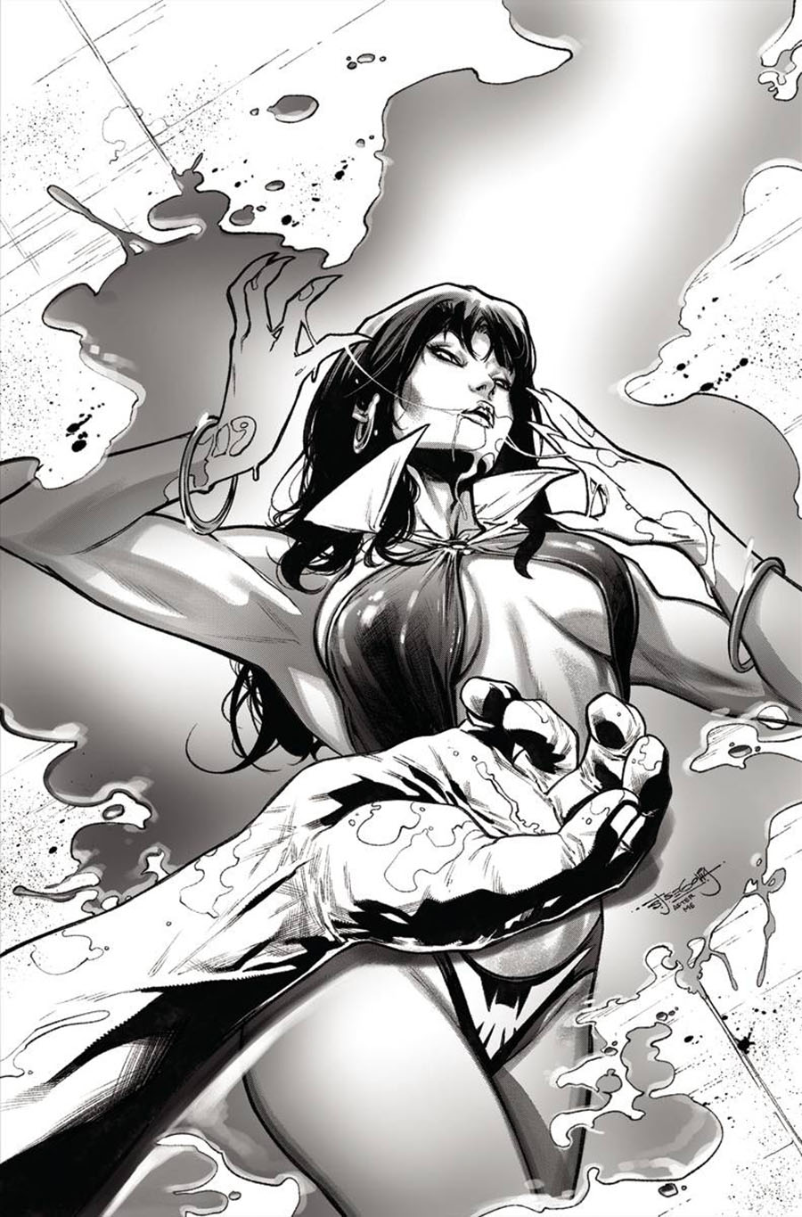 Vengeance Of Vampirella Vol 2 #24 Cover M Incentive Stephen Segovia Black & White Virgin Cover