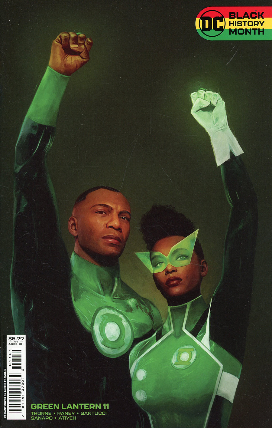 Green Lantern Vol 7 #11 Cover C Variant Alexis Franklin Black History Month Card Stock Cover