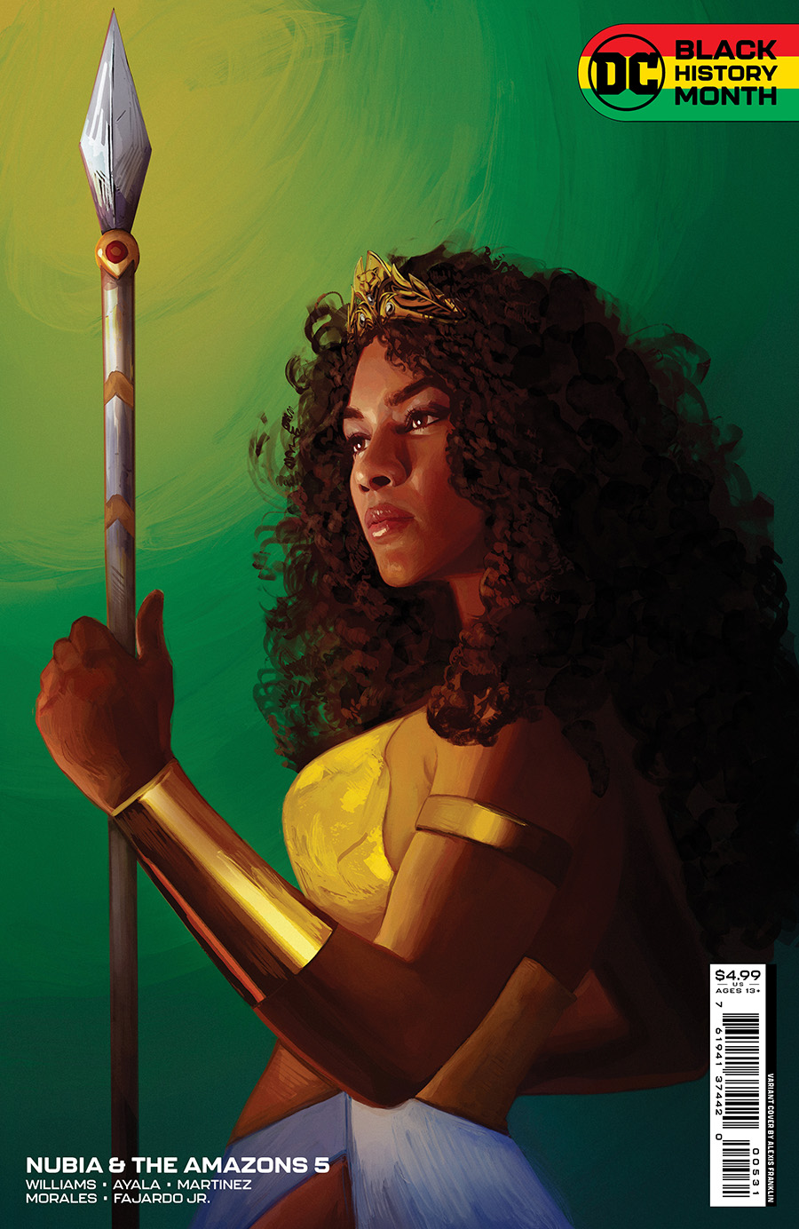 Nubia And The Amazons #5 Cover C Variant Alexis Franklin Black History Month Card Stock Cover