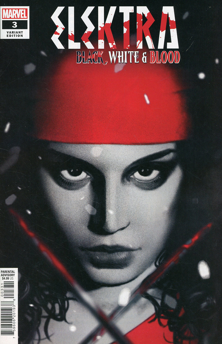 Elektra Black White & Blood #3 Cover C Incentive Greg Smallwood Variant Cover