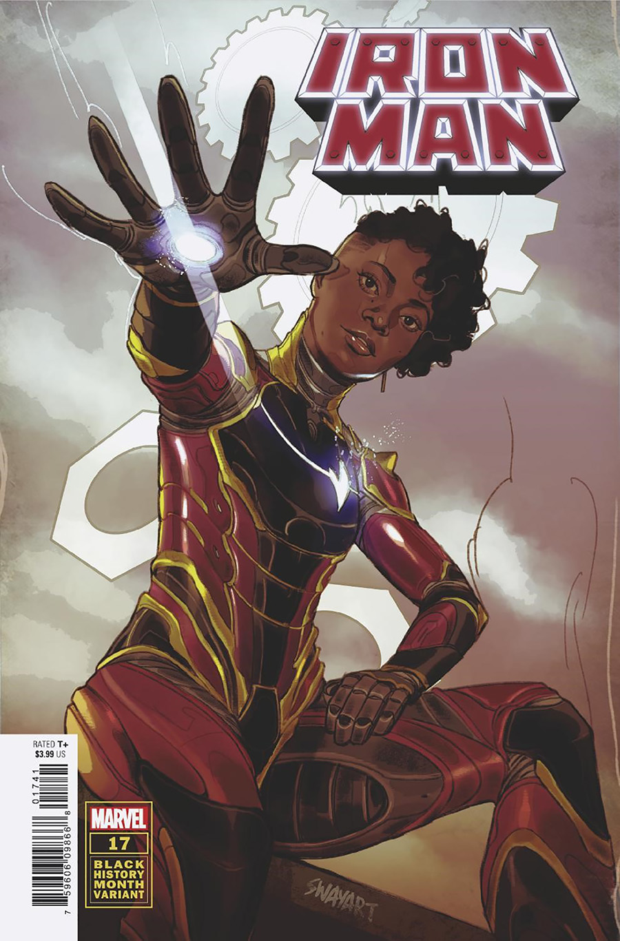 Iron Man Vol 6 #17 Cover B Variant Joshua Sway Swaby Black History Month Cover (Limit 1 Per Customer)