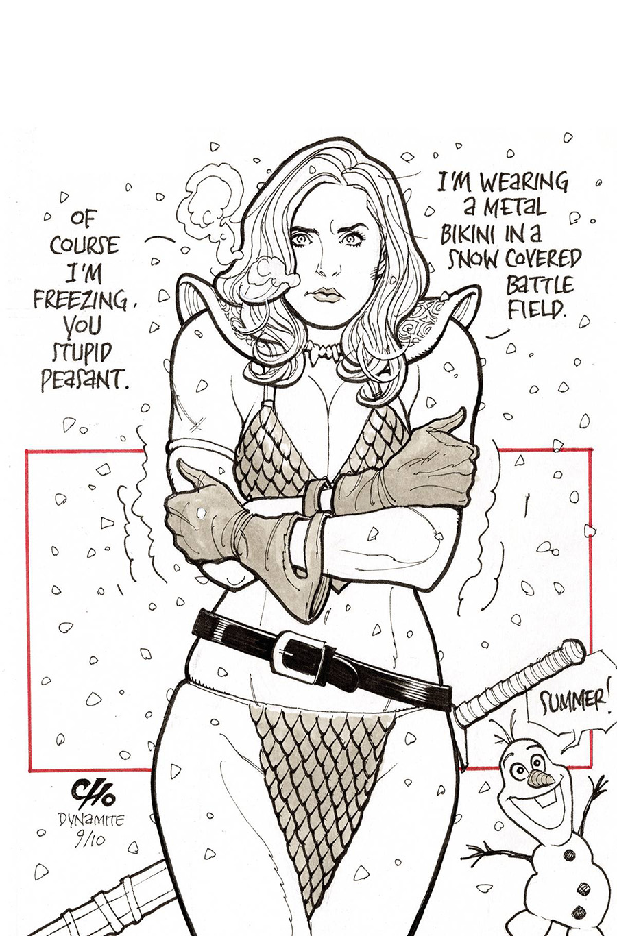 Invincible Red Sonja #7 Cover R Incentive Frank Cho Outrage Virgin Cover
