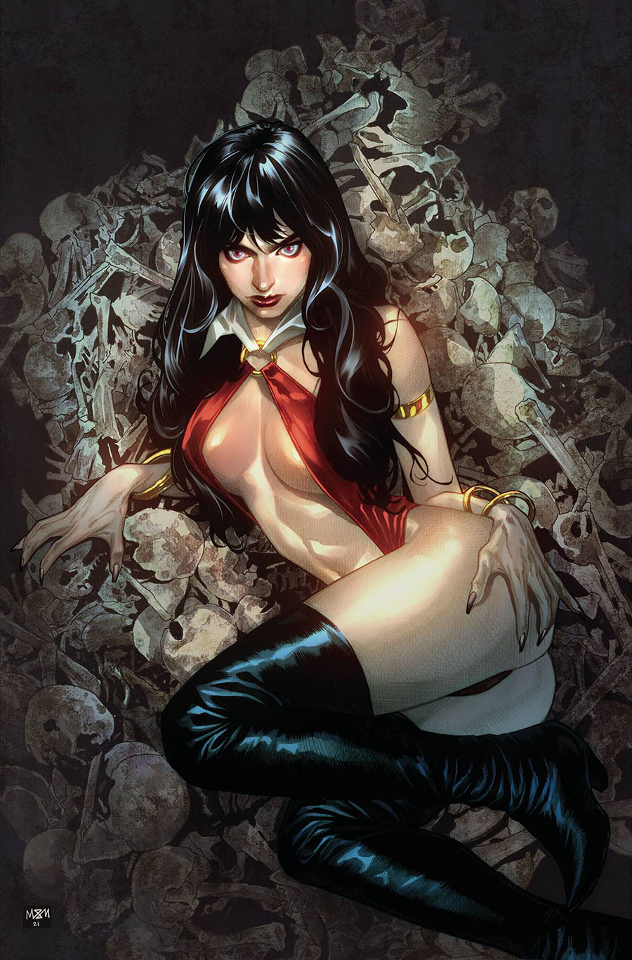 Vengeance Of Vampirella Vol 2 #25 Cover M Incentive Michael Santamaria Virgin Cover