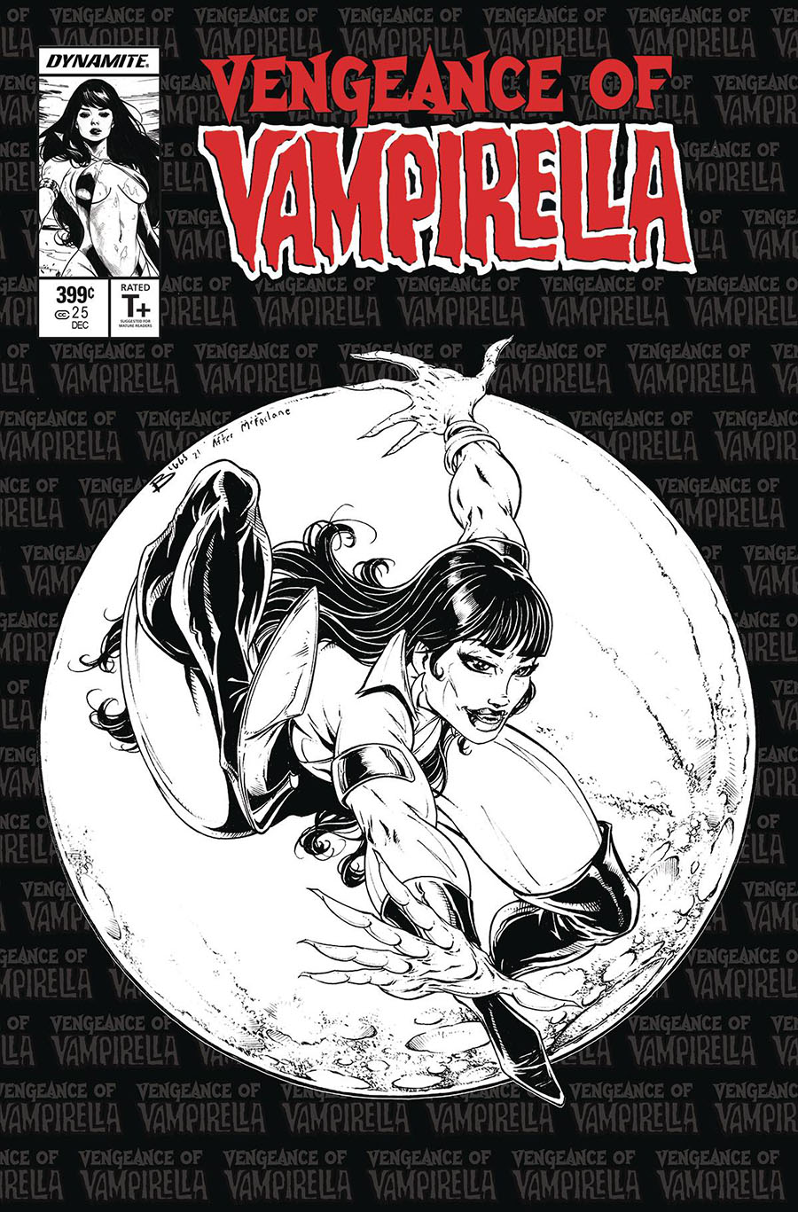 Vengeance Of Vampirella Vol 2 #25 Cover N Incentive Jamie Biggs Todd McFarlane Homage Line Art Cover