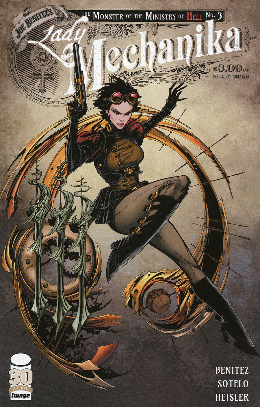 Lady Mechanika Monster Of The Ministry Of Hell #3 Cover A Regular Joe Benitez & Beth Sotelo Cover