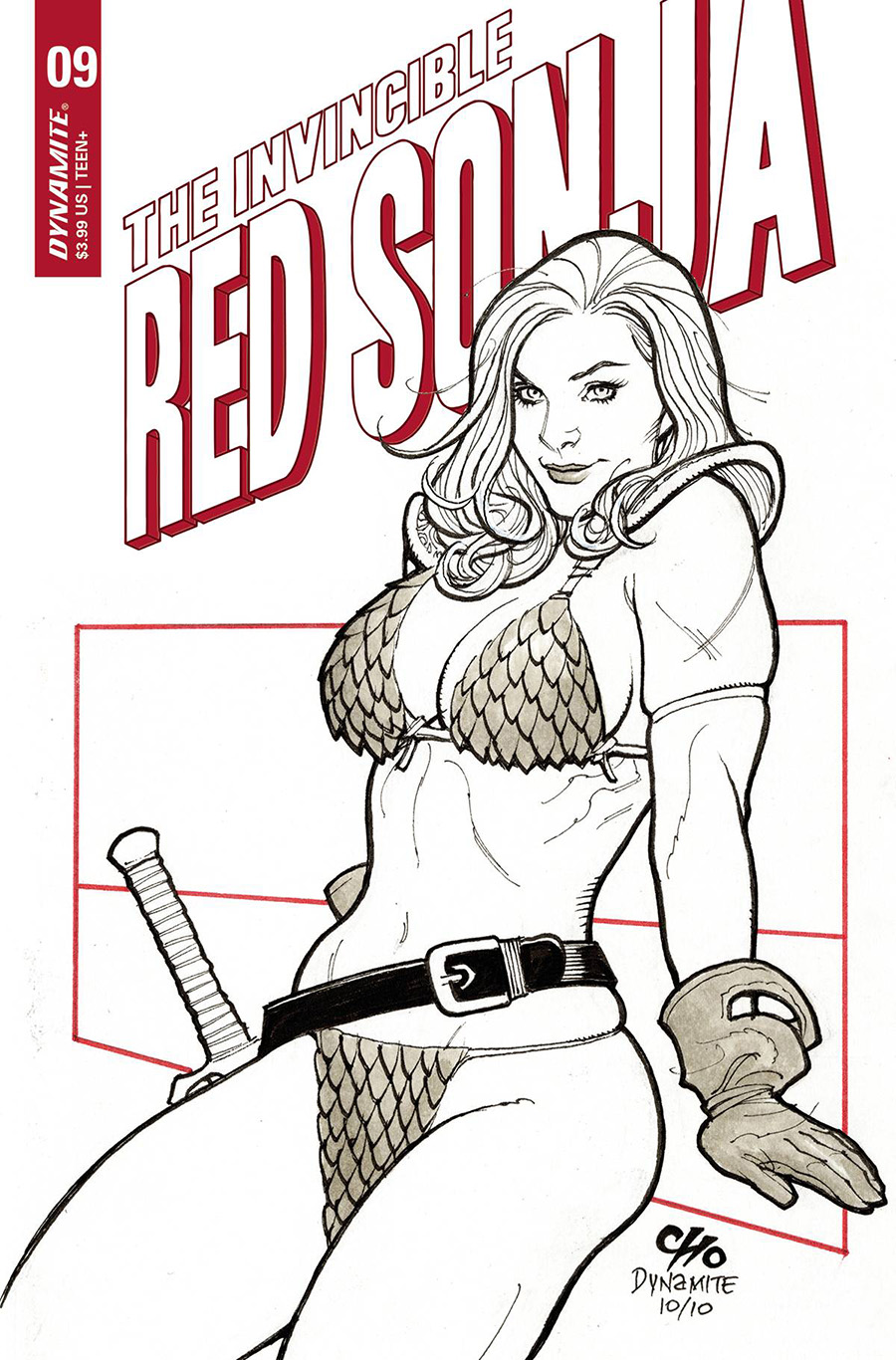 Invincible Red Sonja #9 Cover D Variant Frank Cho Outrage Cover