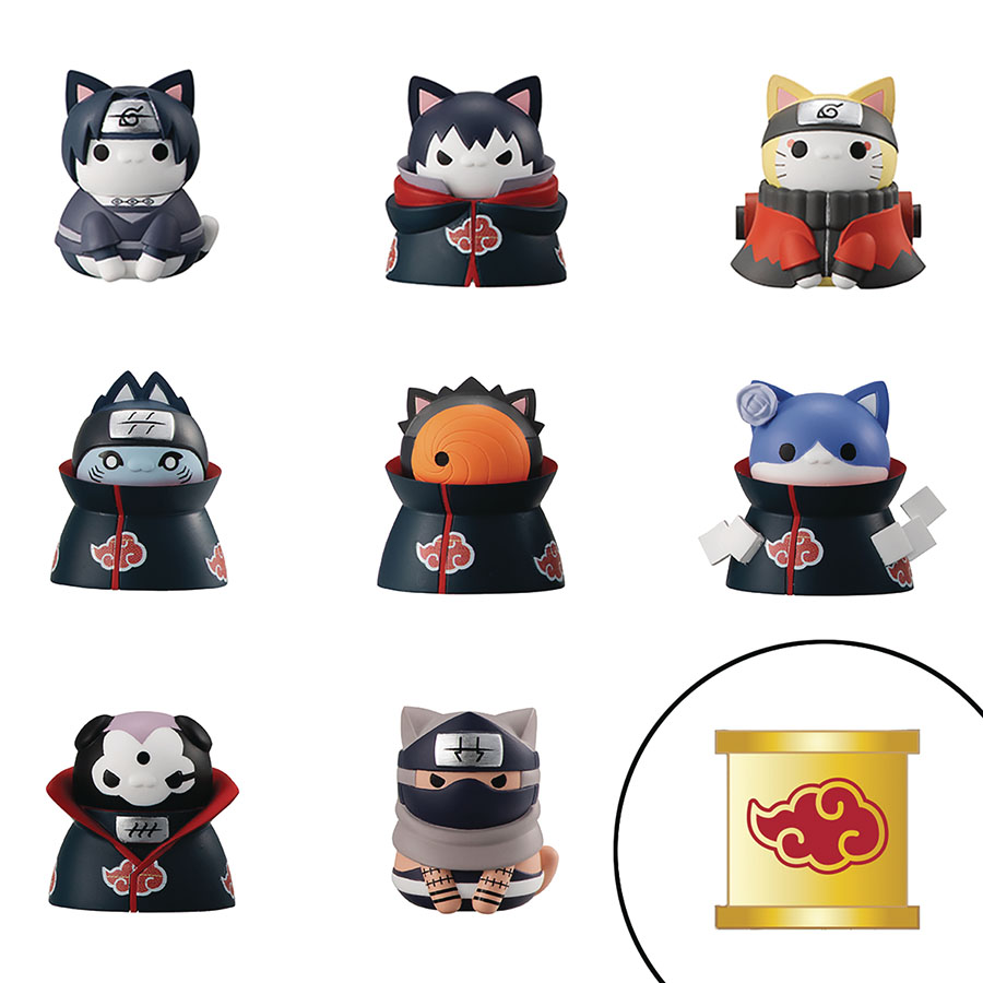 Naruto Shippuden Nyaruto Defense Battle Mini Figure 8-Piece Set