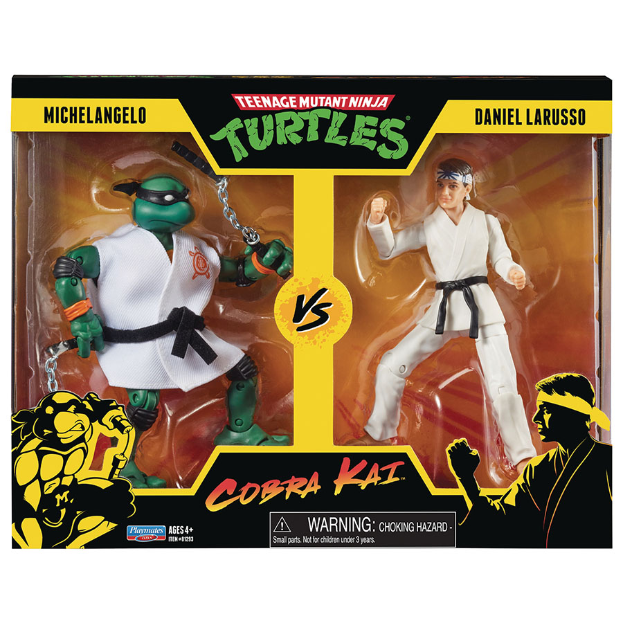 Teenage Mutant Ninja Turtles x Cobra Kai 2-Pack Action Figure - Michelangelo vs Daniel Larusso
