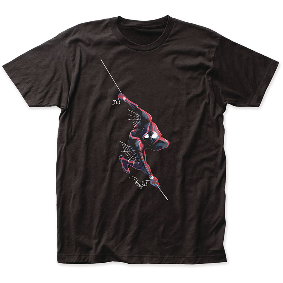 Spider-Man Miles Morales Painting Previews Exclusive Black T-Shirt Large