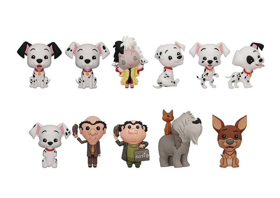 101 Dalmatians 3D Foam Bag Clip Blind Mystery Box 24-Piece Display