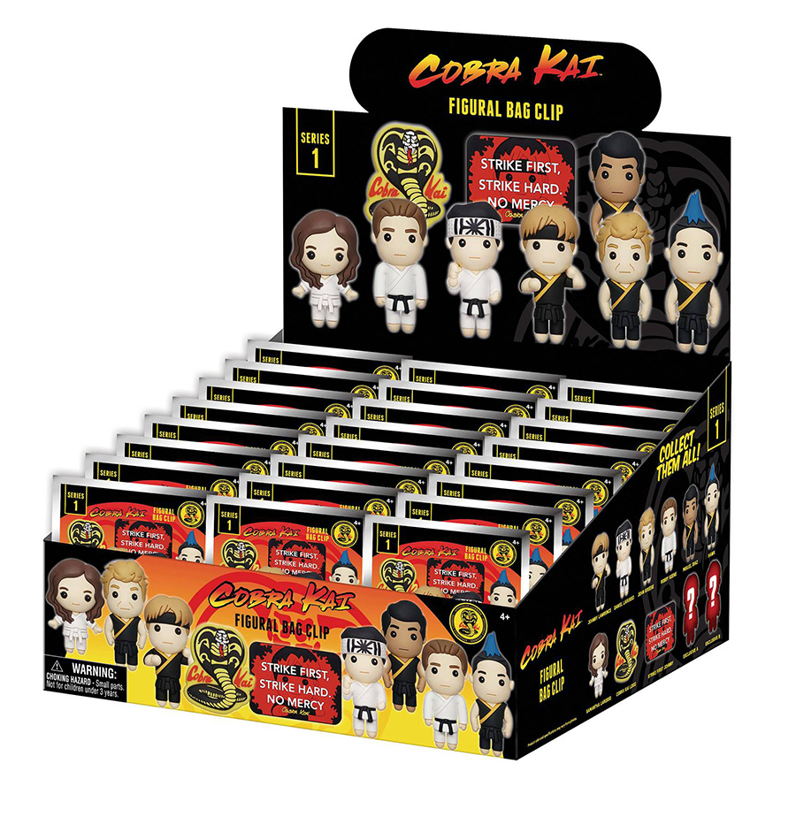 Cobra Kai 3D Foam Bag Clip Series 1 Blind Mystery Box 24-Piece Display