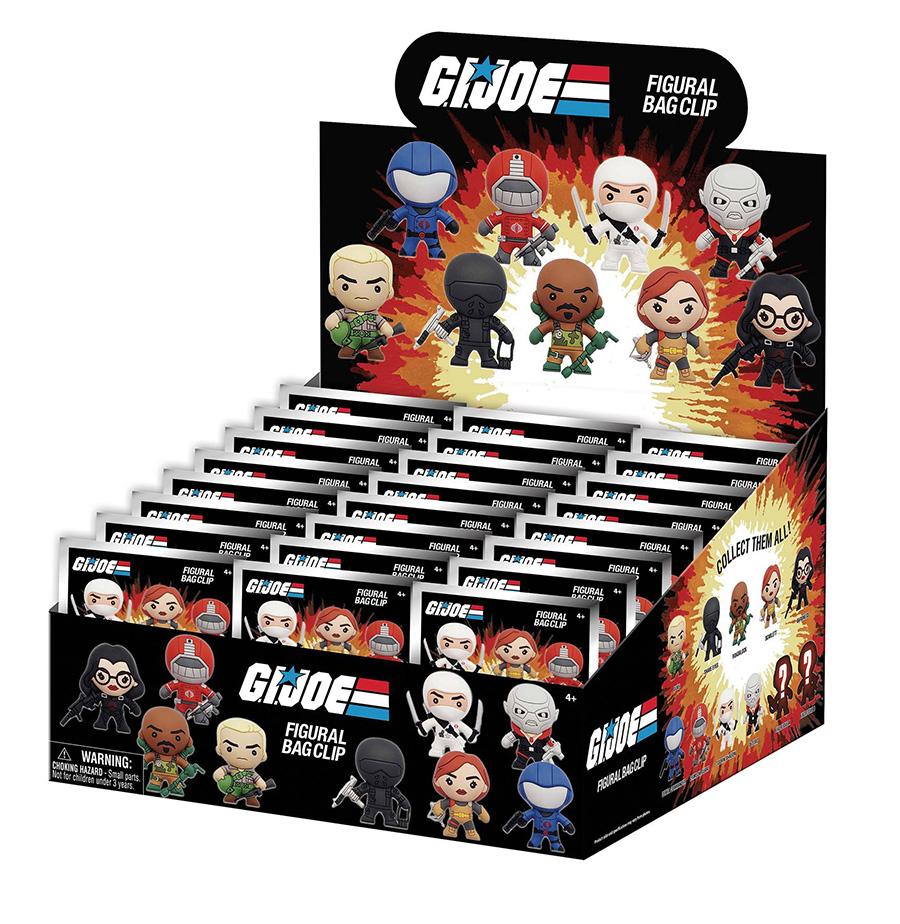 GI Joe 3D Foam Bag Clip Blind Mystery Box 24-Piece Display