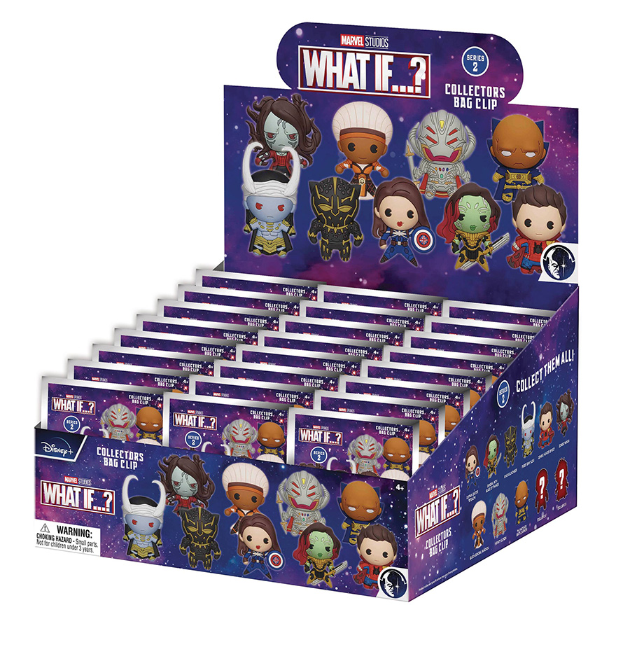 Marvel What If 3D Foam Bag Clip Series 2 Blind Mystery Box 24-Piece Display