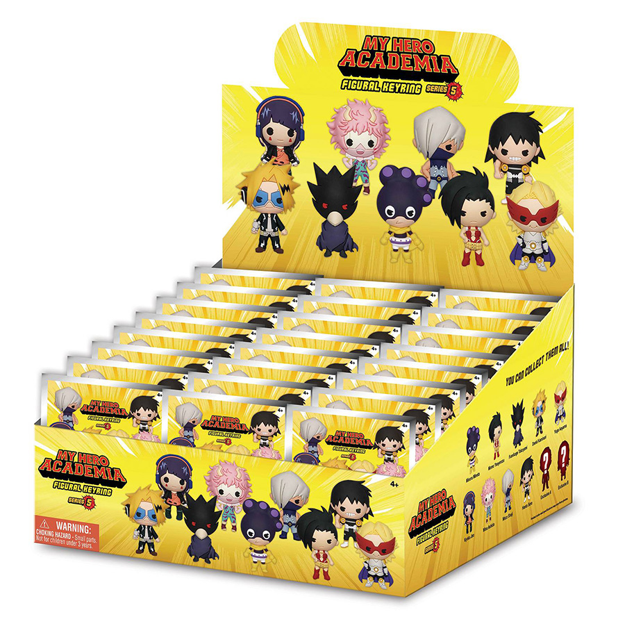 My Hero Academia 3D Foam Bag Clip Series 5 Blind Mystery Box 24-Piece Display