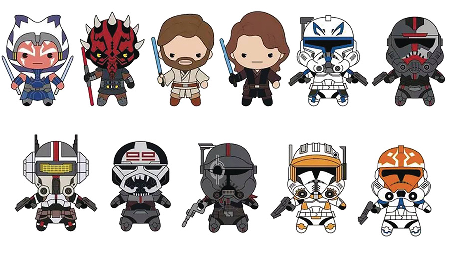 Star Wars The Clone Wars 3D Foam Bag Clip Series 3 Blind Mystery Box 24-Piece Display