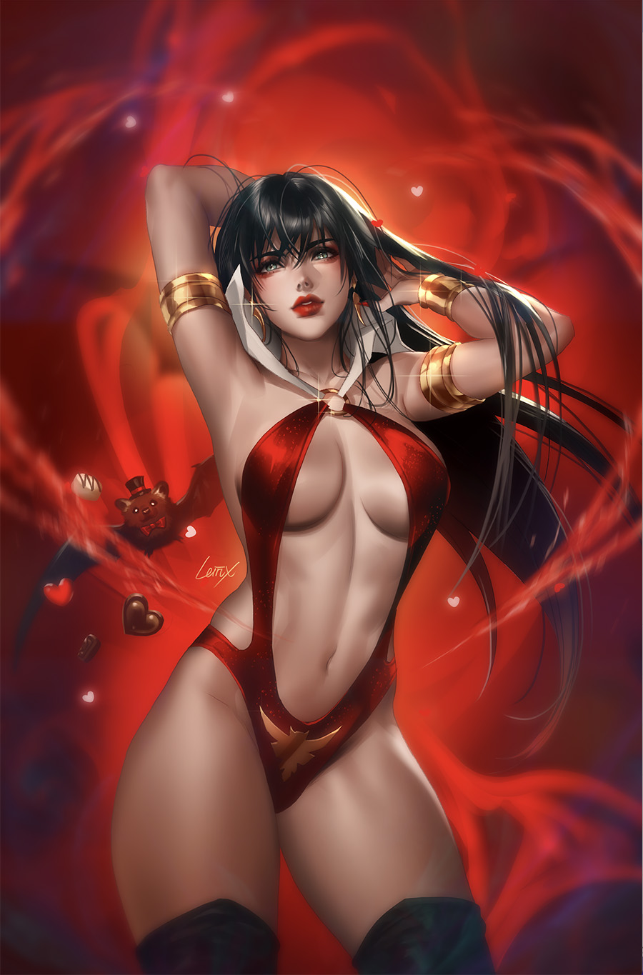 Vampirella Valentines Day Special (2022) #1 (One Shot) Cover D Incentive Lesley Leirix Li Virgin Cover