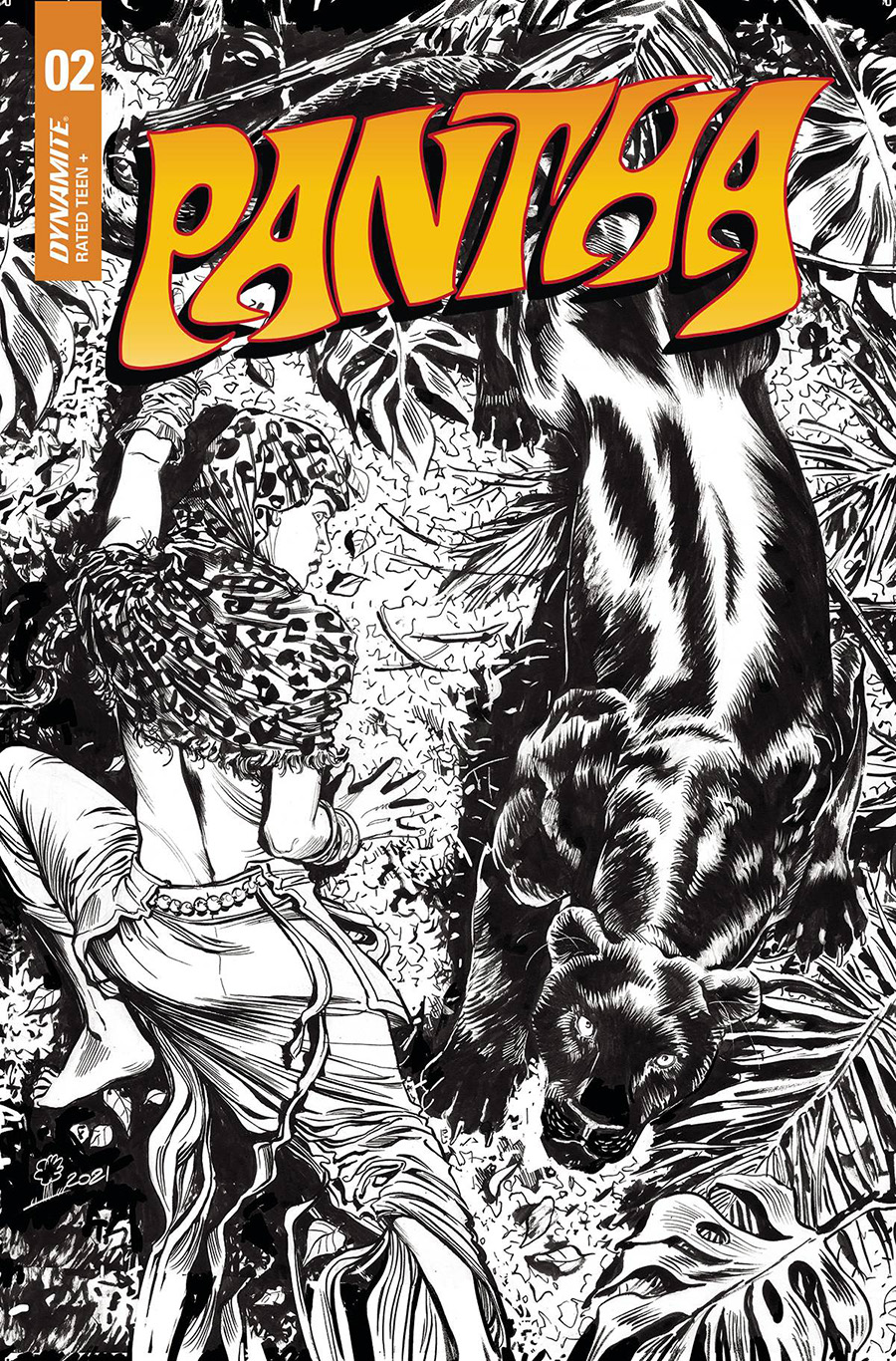 Pantha Vol 3 #2 Cover F Incentive Elena Pianta Black & White Cover