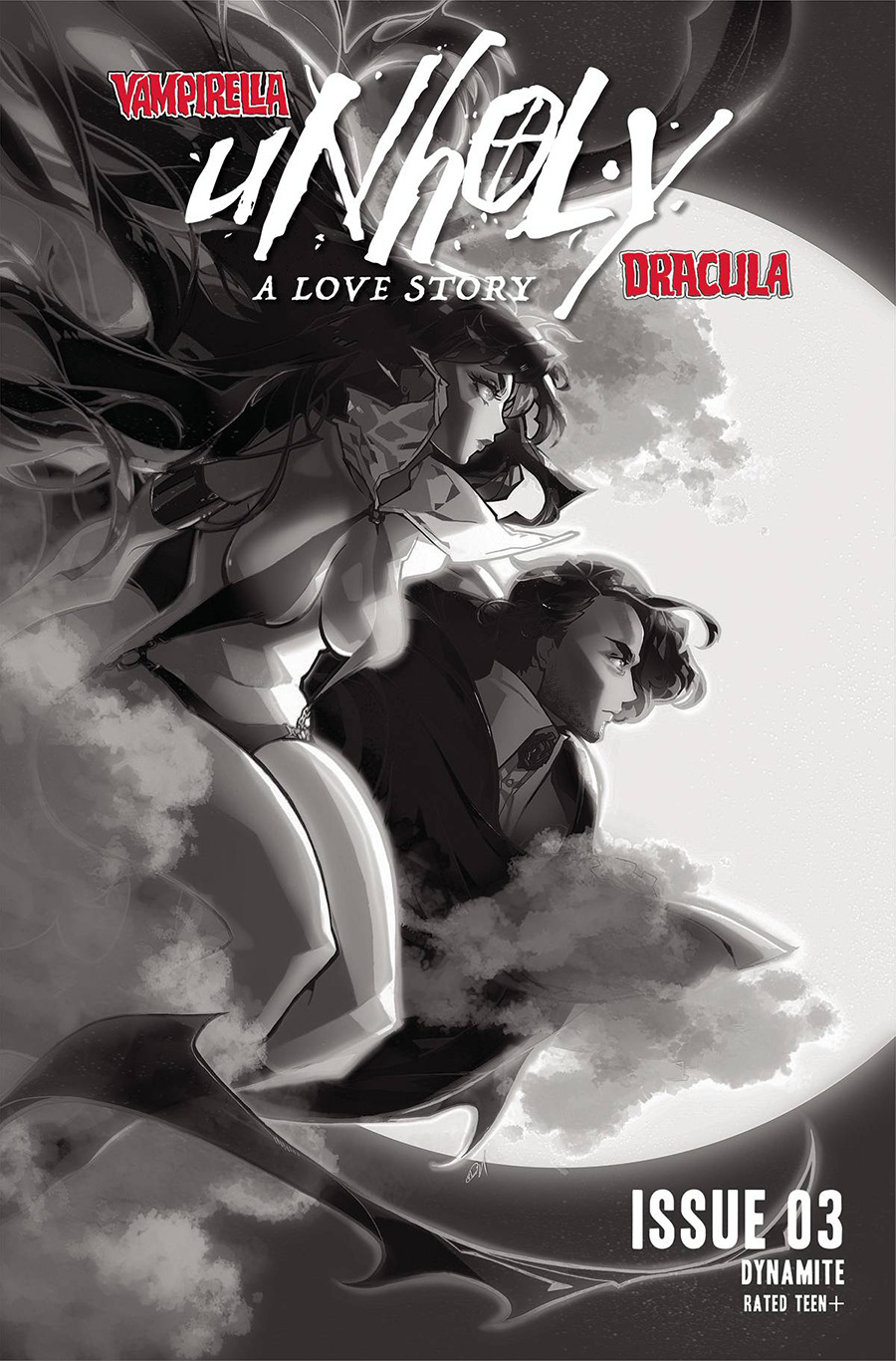 Vampirella Dracula Unholy #3 Cover H Incentive Rose Besch Black & White Cover