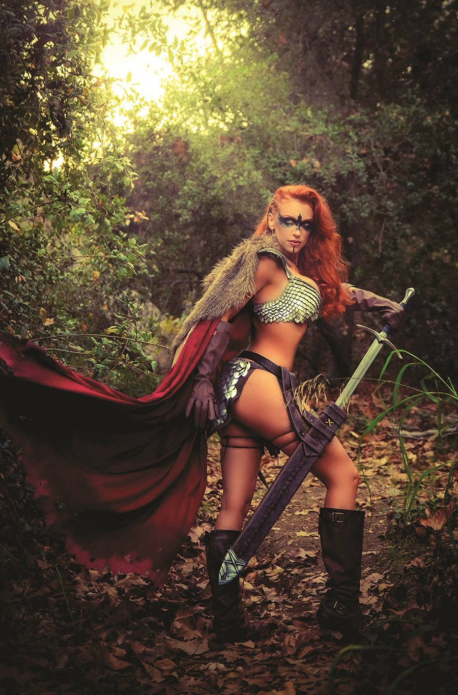 Red Sonja Black White Red #7 Cover G Incentive Cosplay Photo Virgin Cover