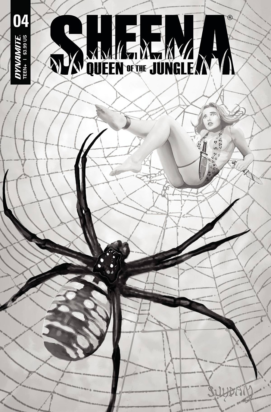 Sheena Queen Of The Jungle #4 Cover I Incentive Arthur Suydam Black & White Cover