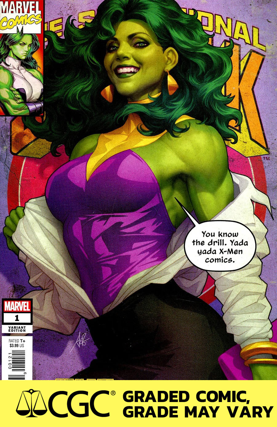 She-Hulk Vol 4 #1 Cover J DF Stanley Artgerm Lau Variant Cover CGC Graded 9.6 Or Higher