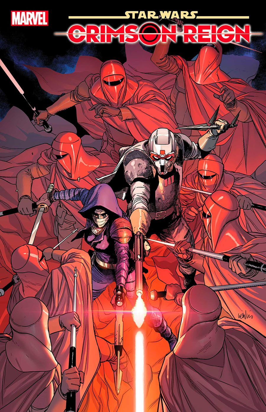 Star Wars Crimson Reign #2 Cover I DF Lightsaber Silver Signature Series Signed By Charles Soule
