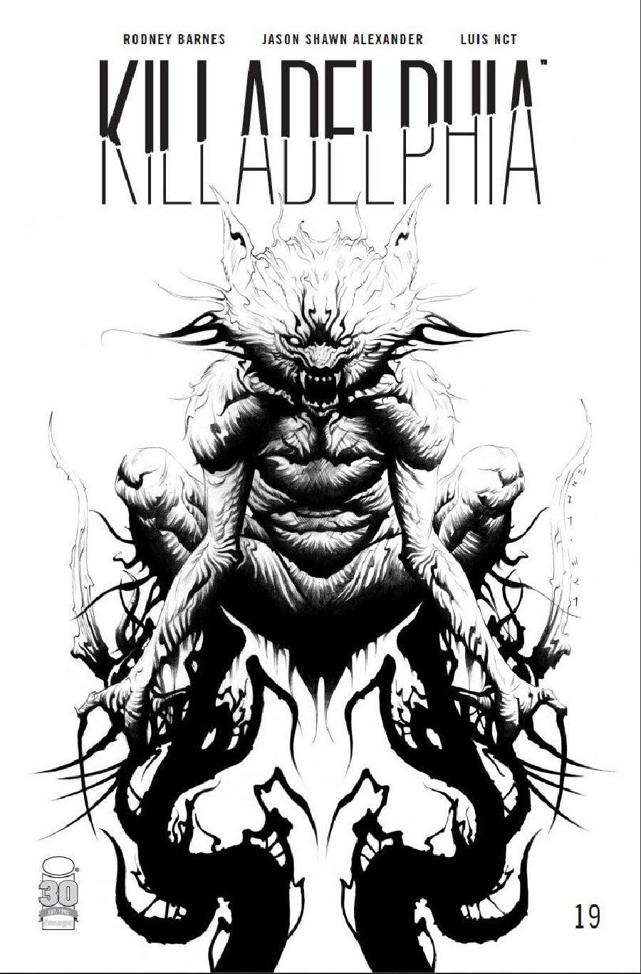 Killadelphia #19 Cover G Incentive Jae Lee Black & White Cover