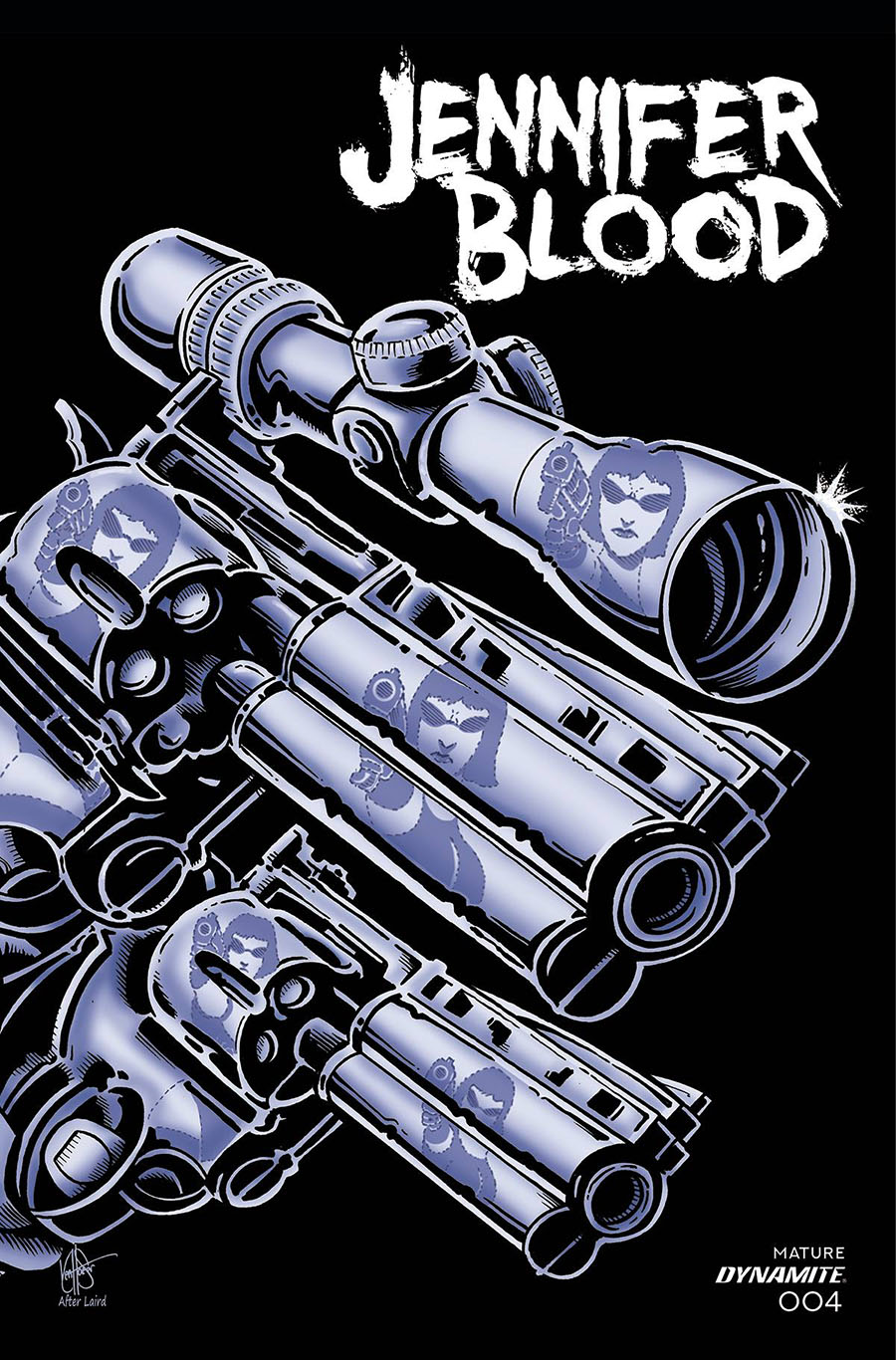 Jennifer Blood Vol 2 #4 Cover L Variant Ken Haeser TMNT Homage Cover