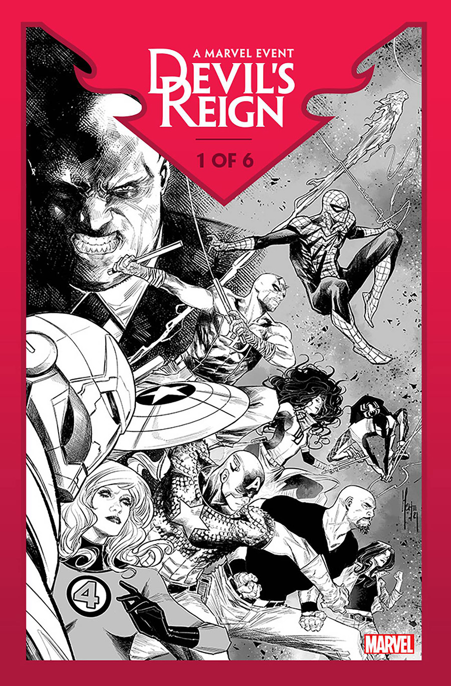 Devils Reign #1 Cover I 2nd Ptg Marco Checchetto Variant Cover (Limit 1 Per Customer)