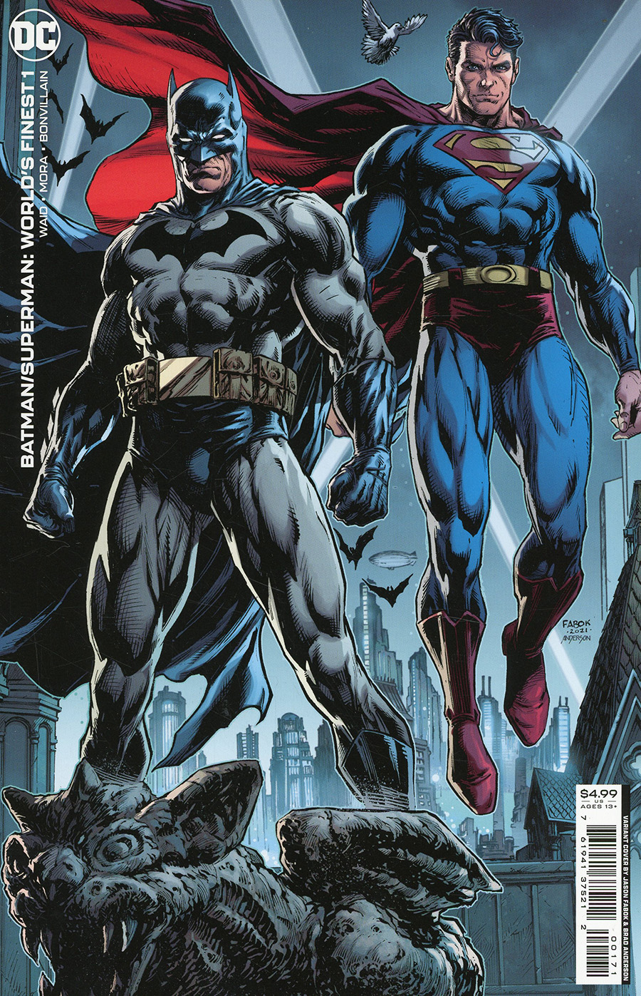Batman Superman Worlds Finest #1 Cover D Variant Jason Fabok Card Stock Cover