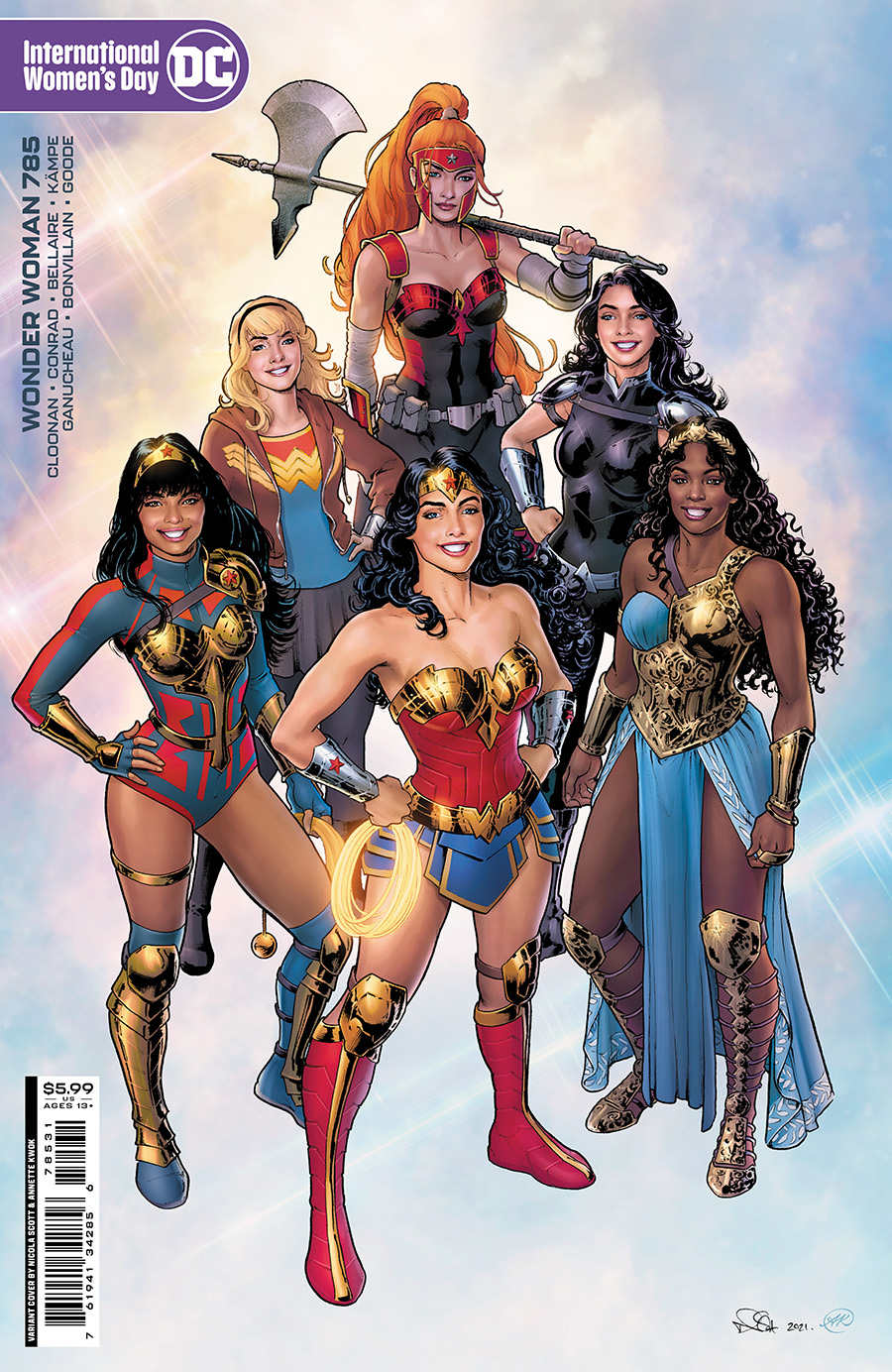 Wonder Woman Vol 5 #785 Cover C Variant Nicola Scott International Womens Day Card Stock Cover (Trial Of The Amazons Part 3)