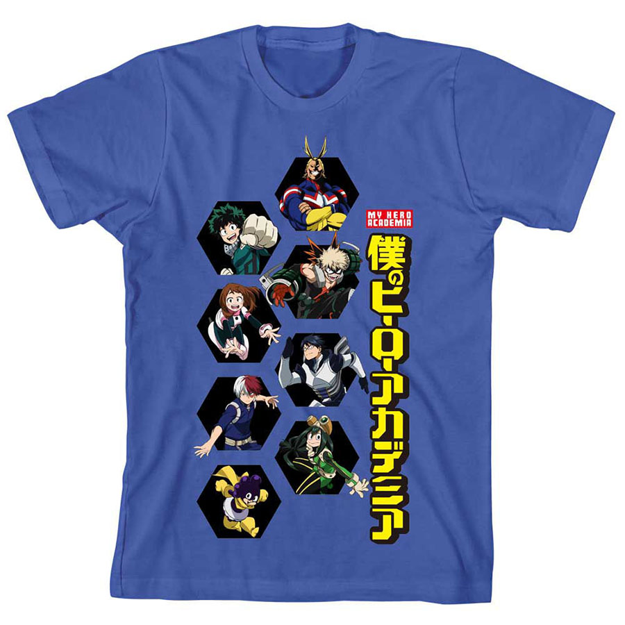 My Hero Academia Blue Youth T-Shirt Large