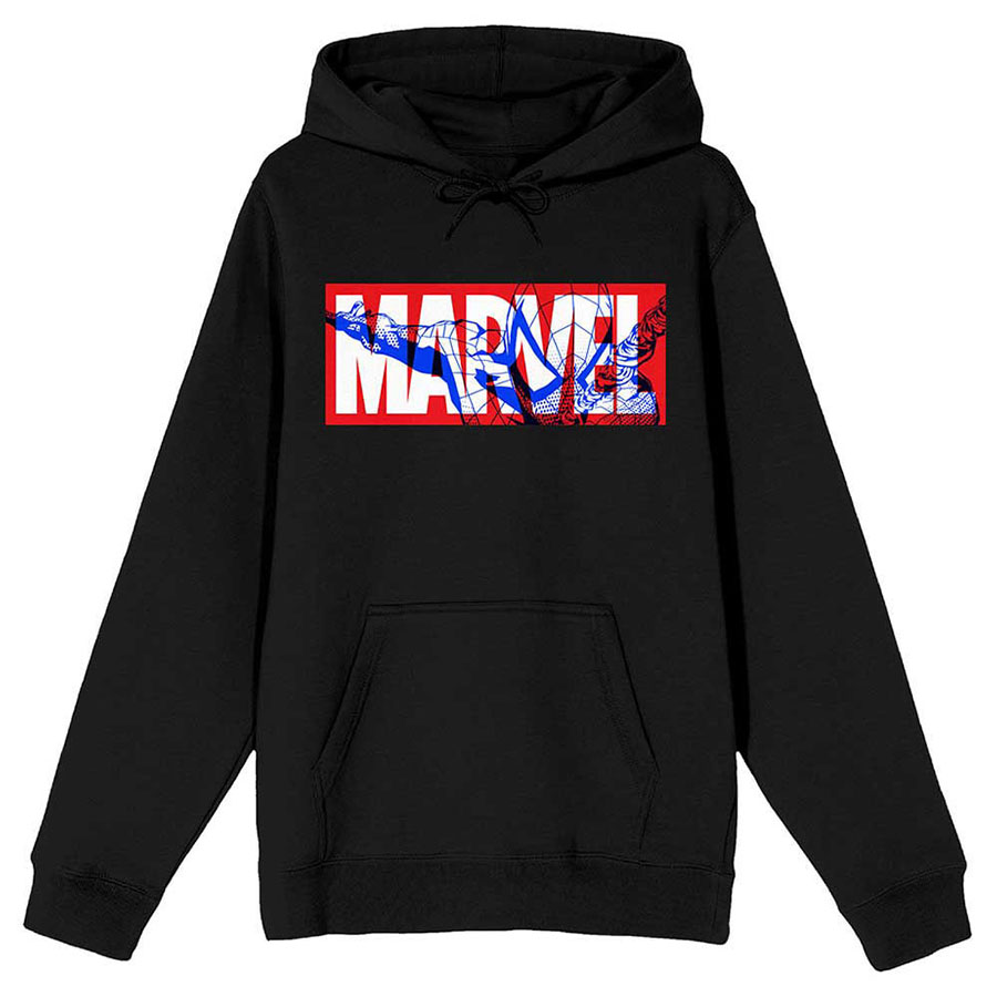 Marvel Spider-Man Logo Black Hoodie Medium