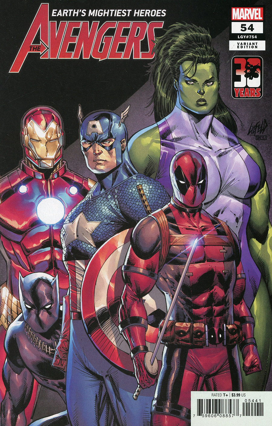 Avengers Vol 7 #54 Cover D Variant Rob Liefeld Deadpool 30th Anniversary Cover