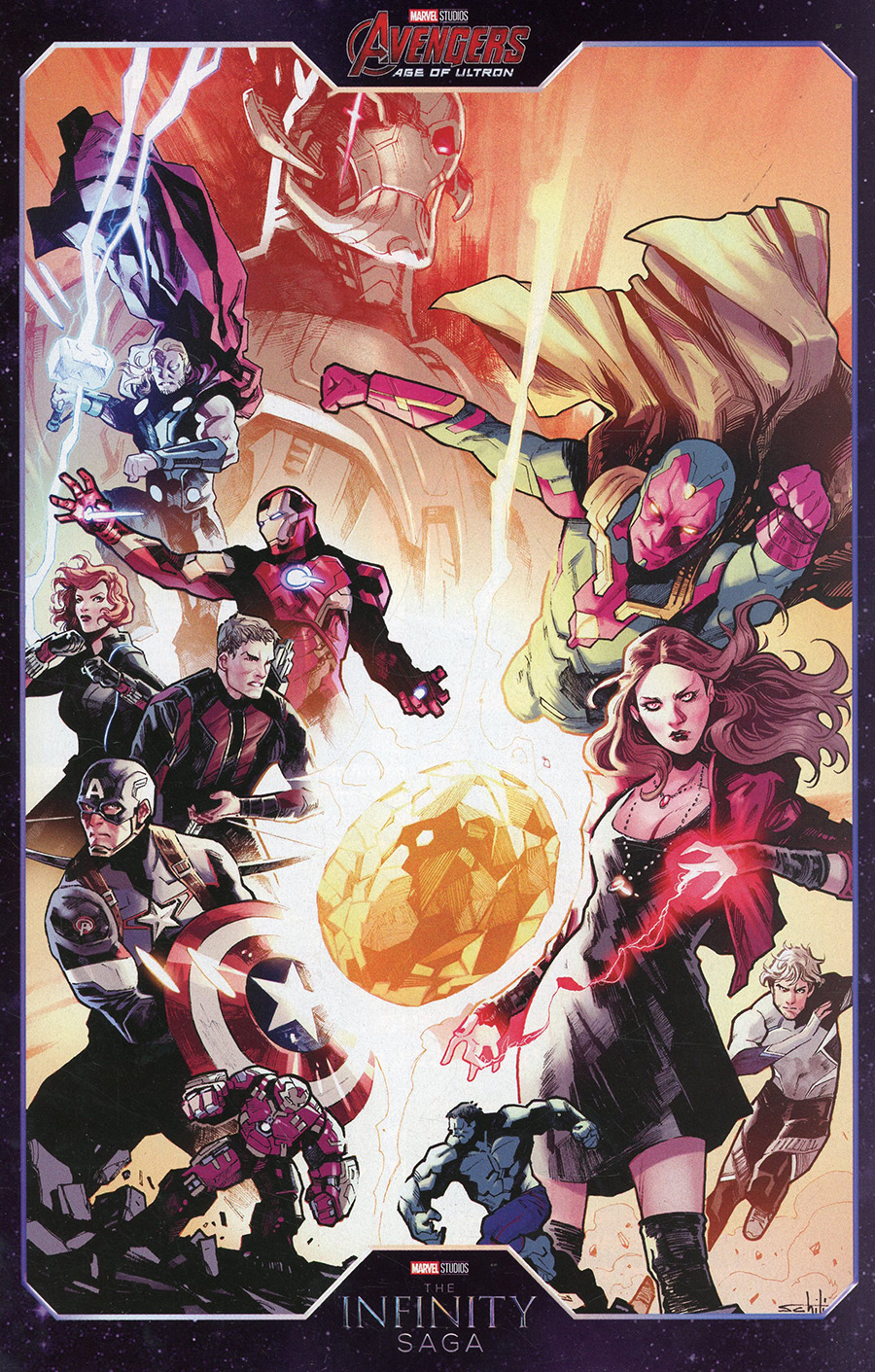 Captain America Iron Man #5 Cover C Variant Valerio Schiti Infinity Saga Phase 2 Cover